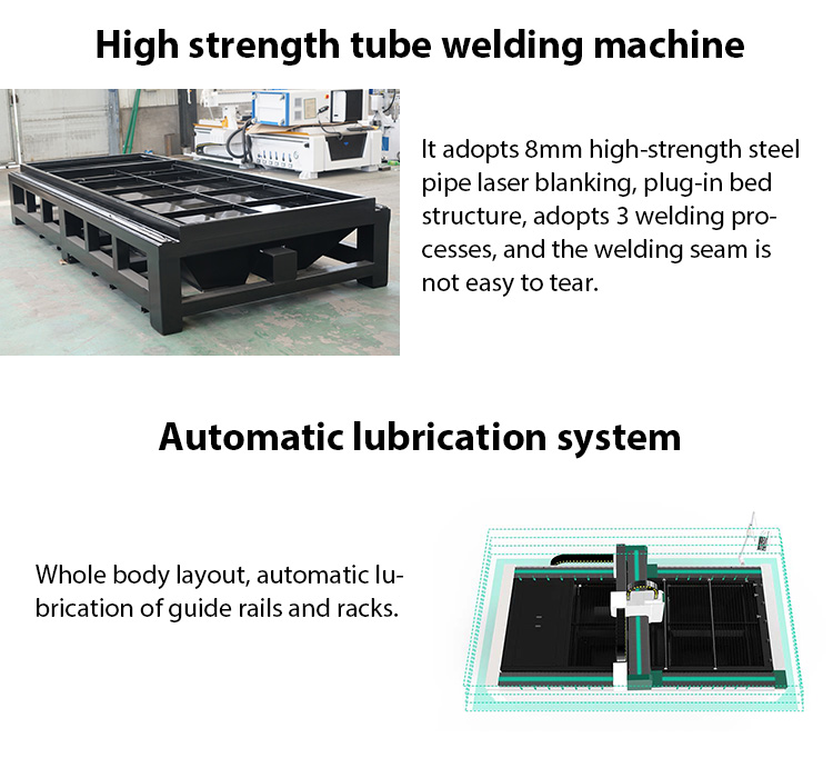 Cnc со двојна употреба Лист и цевка машина за сечење цевки со влакна Ласерски машина за сечење метал