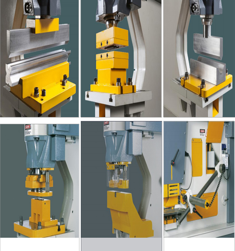 Метал сечење Hydraulic Steelworkers Machine For Punching Croping Notching Cutting