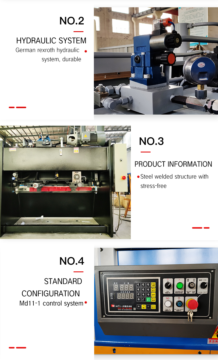 Машина за сечење со стрижење Гилотина Метална хидраулична машина за стрижење Qc11Y/K