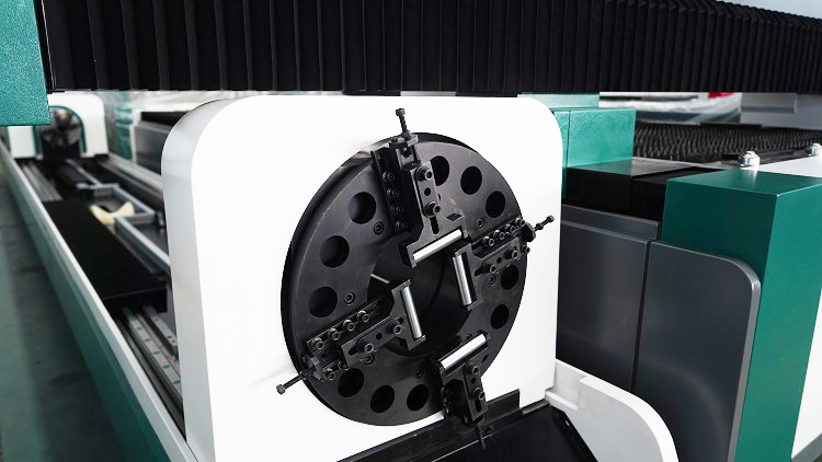 Машина за ласерско сечење со влакно од лим и цевки со тркалезна Cnc плоча и цевки